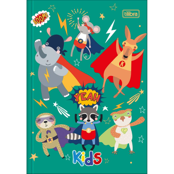 Caderno 1/4 Tilibra Brochura Capa Dura Kids Masculino B 48 FL 1 UN