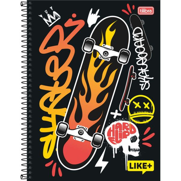 Caderno Universitário Tilibra Capa Dura Like+ Masculino A 96 FL 1 UN