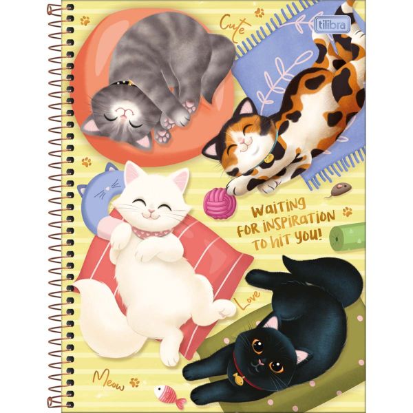 Caderno Universitário Tilibra 1 Matéria Capa Dura 200x275mm Purrfect A