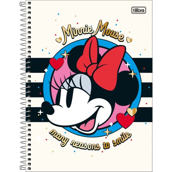 Caderno Universitário Tilibra Capa Dura Minnie C 160 FL 1 UN