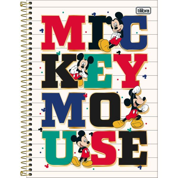 Caderno Universitário Tilibra Capa Dura Mickey C 160 FL 1 UN