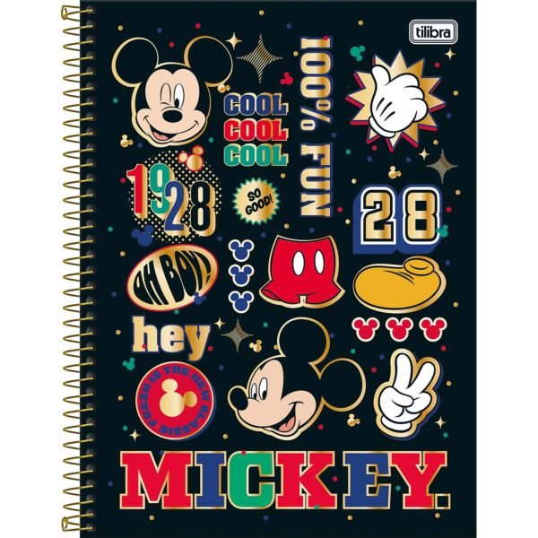 Caderno Universitário Tilibra Capa Dura Mickey D 160 FL 1 UN