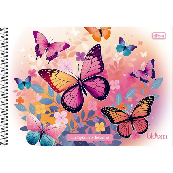 Caderno de Cartografia Tilibra Capa Dura Bloom A 80 Folhas 1 UN