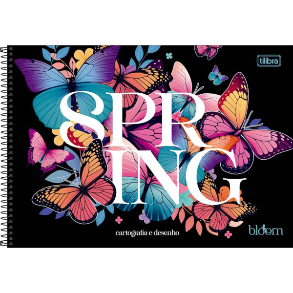 Caderno de Cartografia Tilibra Capa Dura Bloom B 80 Folhas 1 UN