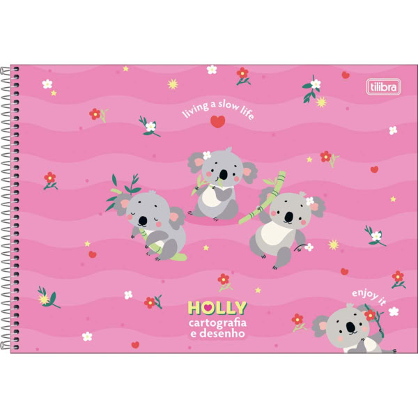 Caderno de Cartografia Tilibra Capa Dura Holly C 80 Folhas 1 UN