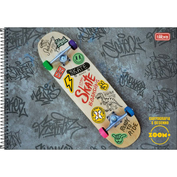 Caderno de Cartografia Tilibra Capa Dura Zoom+ Masculino A 96 Folhas 1