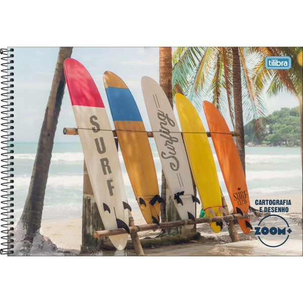 Caderno de Cartografia Tilibra Capa Dura Zoom+ Masculino C 96 Folhas 1