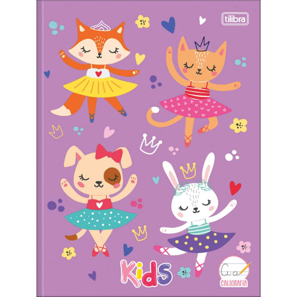 Caderno de Caligrafia Tilibra Capa Dura Kids Feminino A 40 FL 1 UN