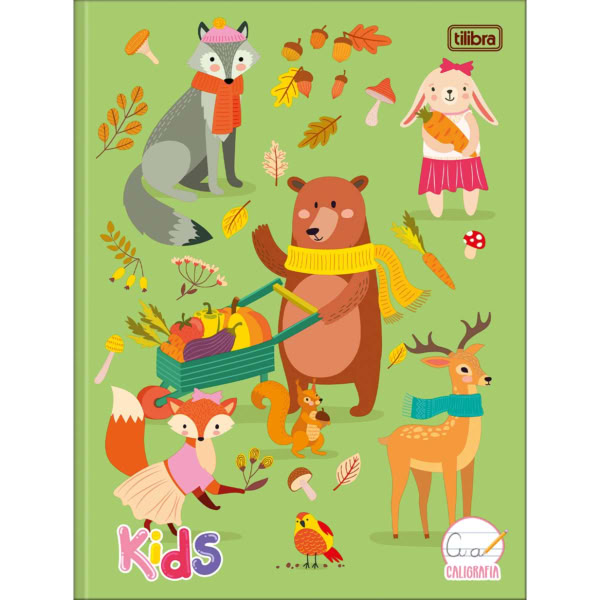 Caderno de Caligrafia Tilibra Capa Dura Kids Feminino C 40 FL 1 UN