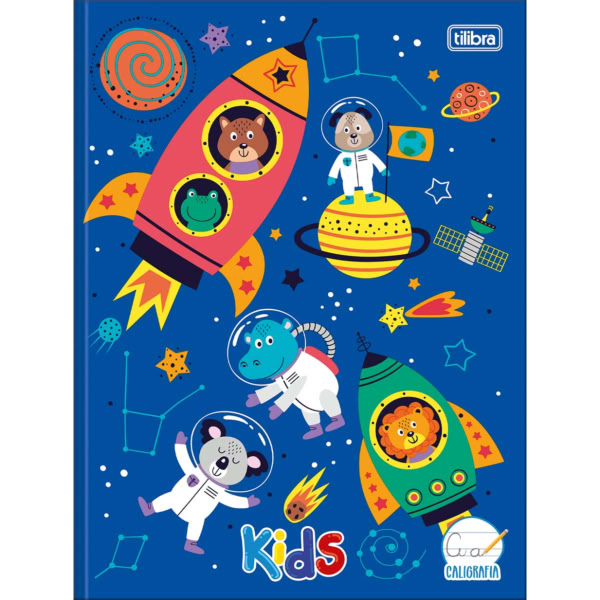 Caderno de Caligrafia Tilibra Capa Dura Kids Masculino A 40 FL 1 UN