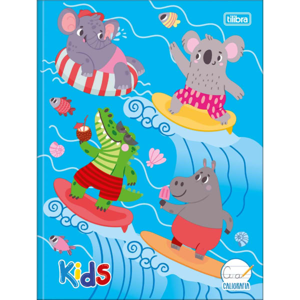 Caderno de Caligrafia Tilibra Capa Dura Kids Masculino D 40 FL 1 UN