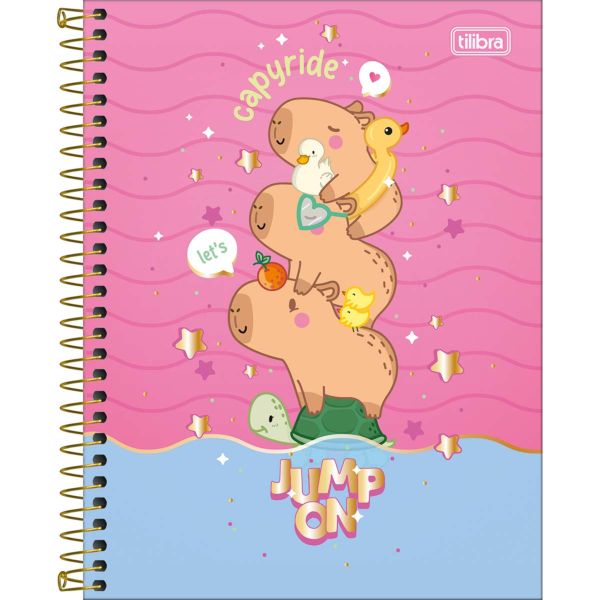 Caderno Colegial Tilibra Capa Dura Capyclub B 120 FL 1 UN
