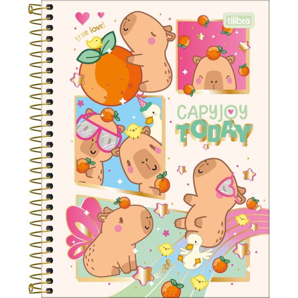Caderno Colegial Tilibra Capa Dura Capyclub C 120 FL 1 UN