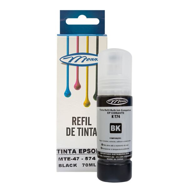 Tinta Epson 574 Black 70ml Compatível Menno 1 UN