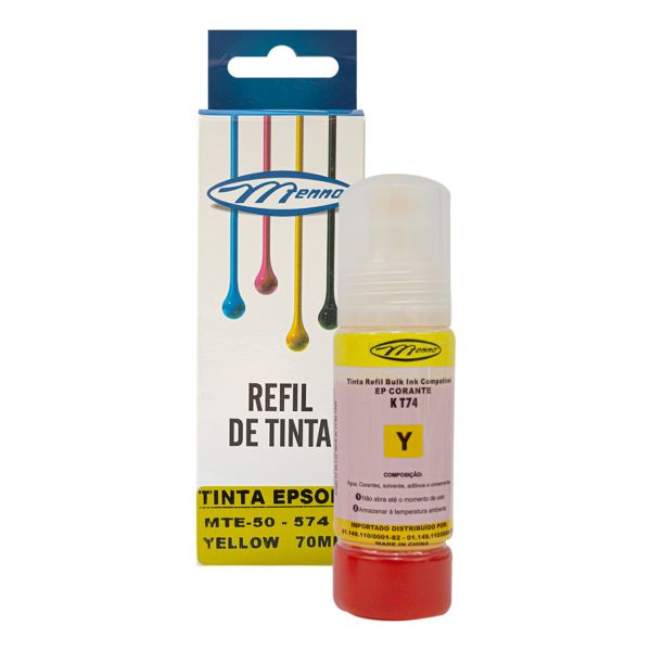 Tinta Epson 574 Yellow 70ml Compatível Menno 1 UN
