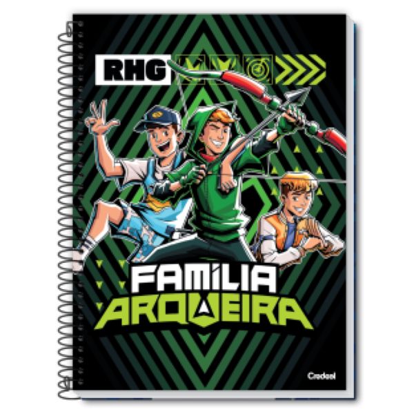 Caderno Universitário Credeal Capa Dura 200X275mm Família Arqueira 80