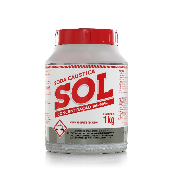 Soda Caustica Sol 1kg 1 UN