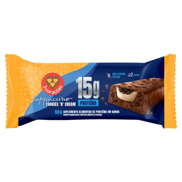 Barra de Proteína 3 Corações Cookies 50g 1 UN