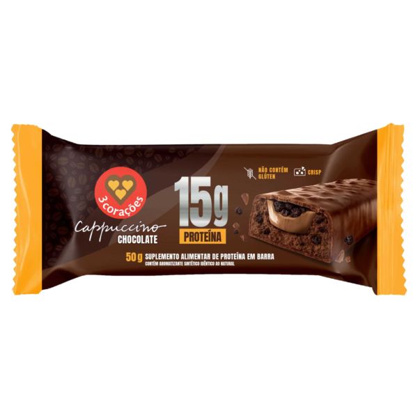 Barra de Proteína 3 Corações Chocolate 50g 1 UN