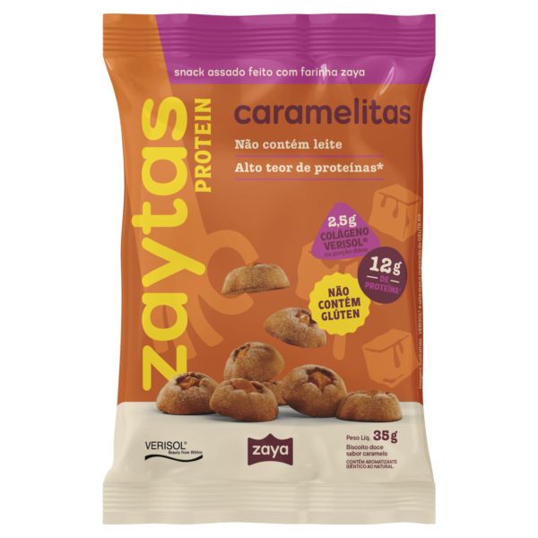 Snack Zaya Zaytas Protein Caramelitas 35g 1 UN