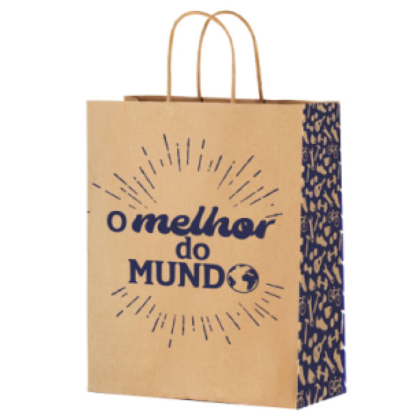 Sacola de Papel Festcolor G O Melhor do Mundo Mister 33x26x17cm 1 UN