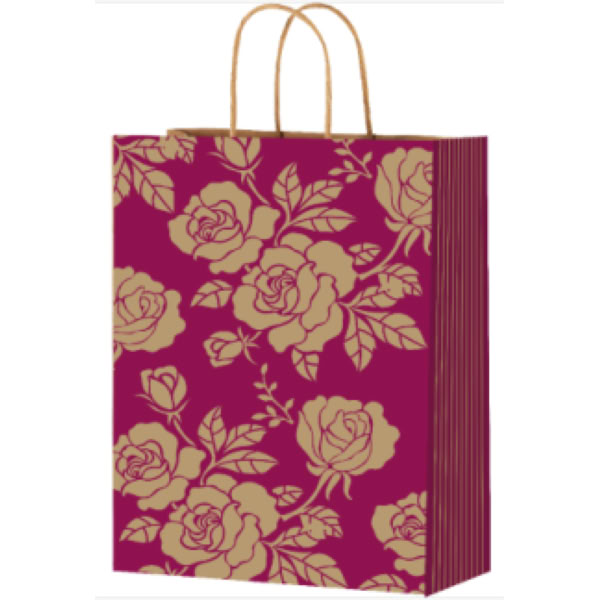 Sacola de Papel Festcolor M 29X24X12cm Flores 1 UN