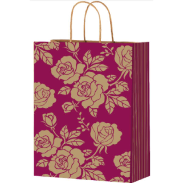 Sacola de Papel Festcolor P Estampa Flores 28x18x9cm 1 UN