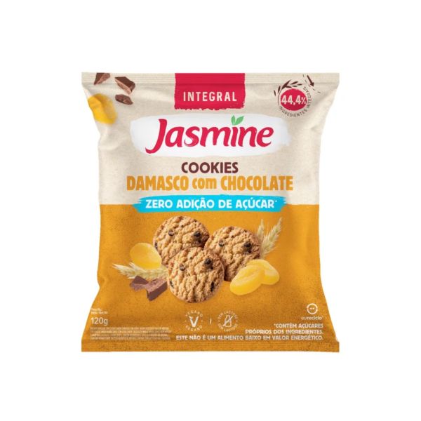 Cookie Jasmine Damasco e Chocolate Zero Açúcar 120g 1 UN