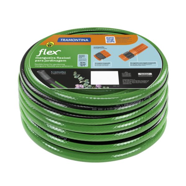 Mangueira Tramontina Flex para Jardim 10M Verde com Preto 1 UN
