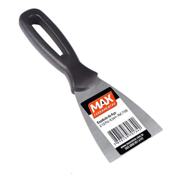 Espátula Max em Aço e Cabo Plástico 6cm 1 UN