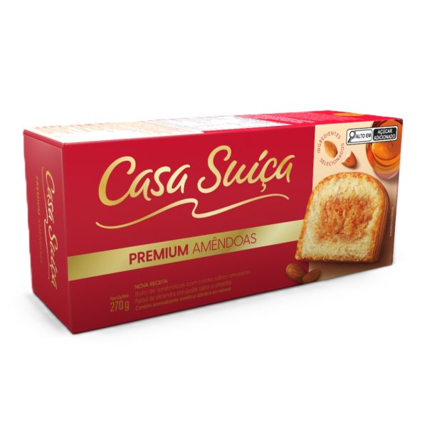 Bolo Casa Suíça Premium Amêndoas 270g 1 UN