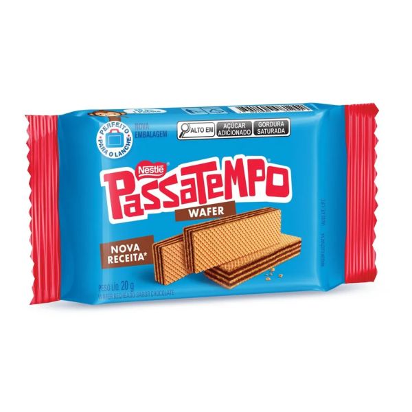 Biscoito Wafer Passatempo Chocolate 20g 1 UN