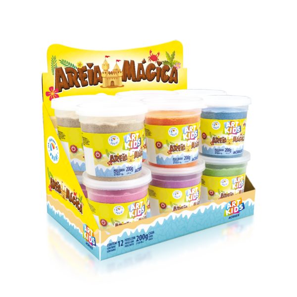 Areia Mágica Acrilex 200g Cores Sortidas 1 UN