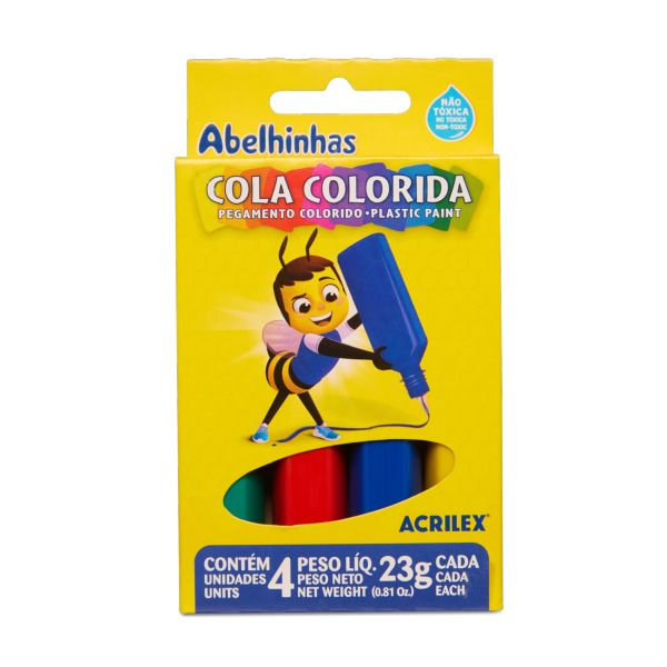 Cola Colorida 4 Cores 23g Cada 4 UN Acrilex