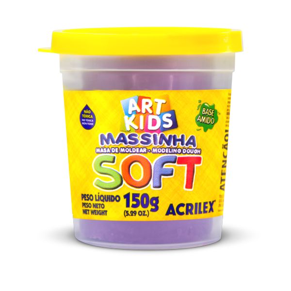 Massa de Modelar Soft Violeta 150g 1 UN Acrilex