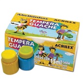 Tinta Guache Acrilex 6 Cores 15ml 1 UN