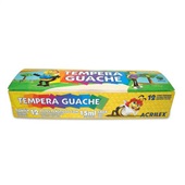 Tinta Guache Acrilex Abelinhas 12 Cores 15ml 1 UN