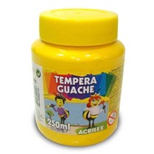 Tinta Guache Acrilex Amarela 250ml 1 UN