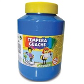 Tinta Guache Acrilex 500ml Azul Turquesa 1 UN