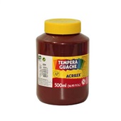 Tinta Guache Acrilex 500ml Marrom 1 UN
