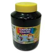 Tinta Guache Acrilex 500ml Preta 1 UN