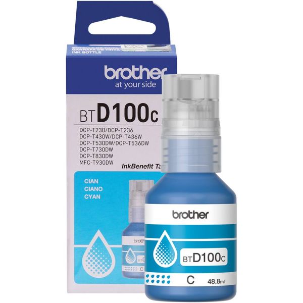 Garrafa de Tinta Brother Ciano BTD100C 1 UN