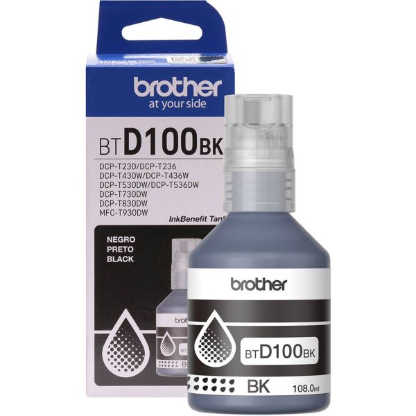 Garrafa de Tinta Brother Preto BTD100BK 1 UN