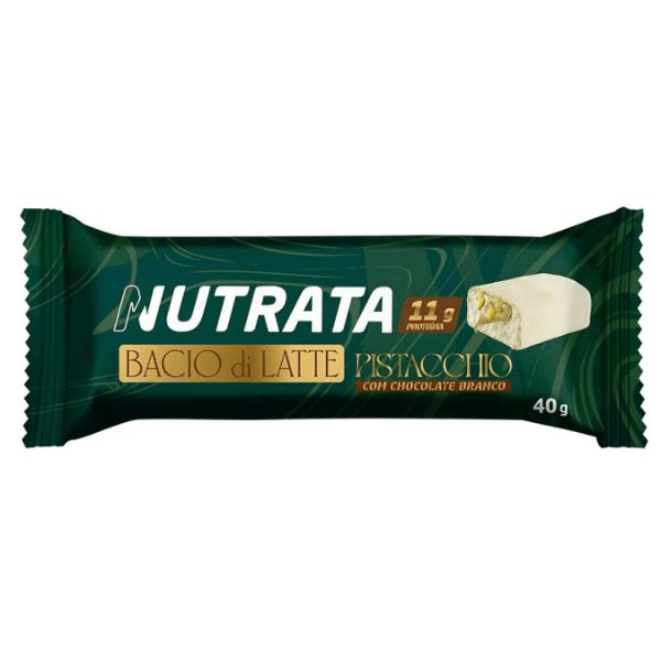 Barra de Proteína Nutrata Bacio di Latte Pistache com Chocolate Branco