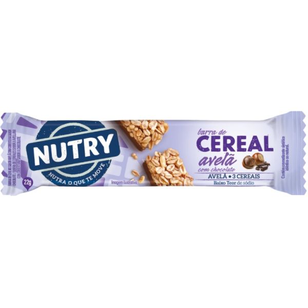 Barra de Cereal Nutry Sabor Avelã com Chocolate 22G 1 UN