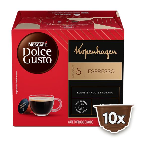 Cápsula de Café Dolce Gusto Espresso Kopenhagen Cada CX 10 UN