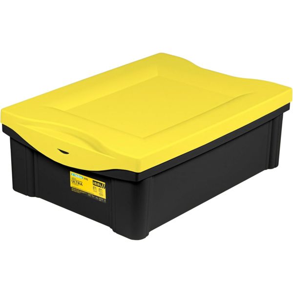 Caixa Organizadora Ordene Ultra Reforçada 13,5L Preta e Amarelo 1 UN