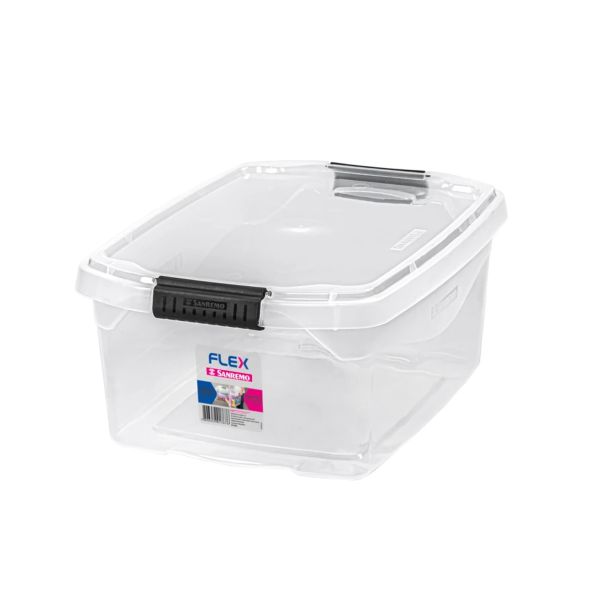 Caixa Organizadora Sanremo de Plástico Flex Baixa 6L Transparente 1 UN