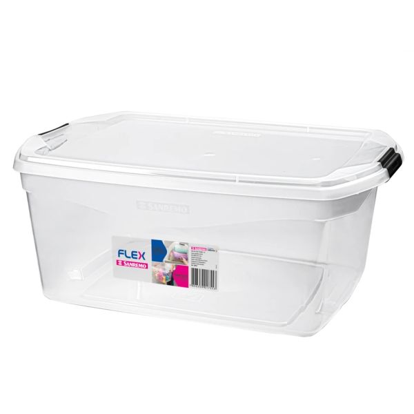 Caixa Organizadora Sanremo 48L Flex Baixa Transparente 1 UN