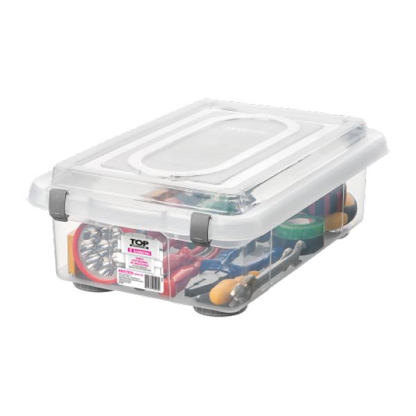 Caixa Organizadora Sanremo Baixa 8,6L Transparente 1 UN